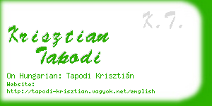 krisztian tapodi business card